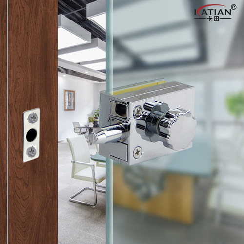 玻璃门锁免d开孔单门双门玻璃插销浴室门淋浴房办公室玻璃门锁地