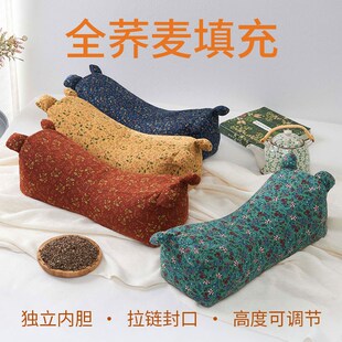 老虎枕头荞麦壳枕头全荞麦皮枕芯抱枕古代虎头枕民族风虎头枕硬枕