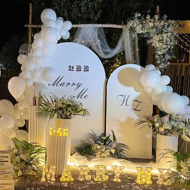 七夕情人节气球装饰求婚告白背景墙现场布置生日浪漫室内kt板套餐