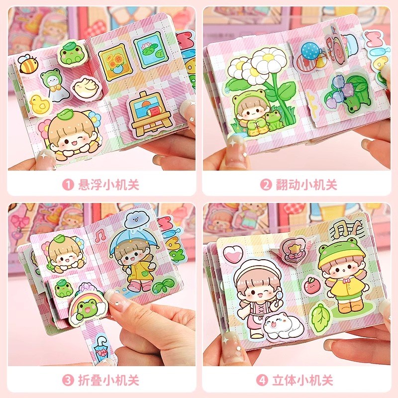 提拉多机关安静书可爱立体贴纸书手帐账贴纸女孩儿童解压玩具diy