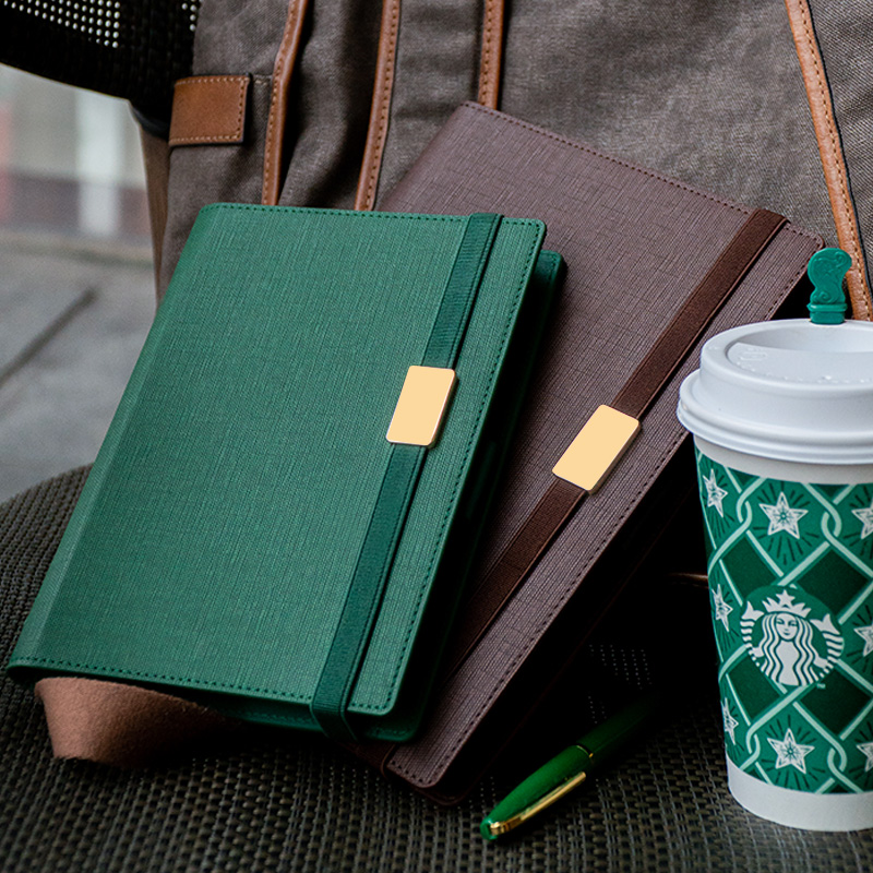 商务皮面工作活页本笔记本子记事本定制可印logo手账本男生版