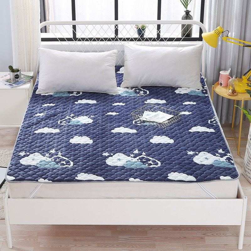 珊瑚绒床单单件加绒冬天铺床毛毯床垫双人法兰绒被单夹棉加厚保暖