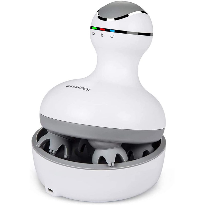 电动头部颈部按摩器生髪干湿两用全自动八爪鱼猫咪头皮按摩仪礼物