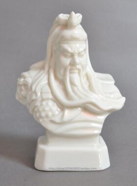 关公像摆件关公半身瓷像陶瓷工艺品摆件关公头像汽车饰品摆件