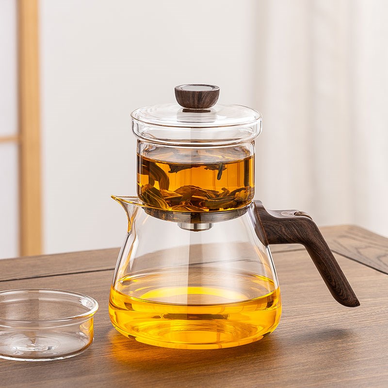 新款磁吸飘逸杯泡茶壶一键过滤C茶水分离办公泡茶神器懒人泡茶