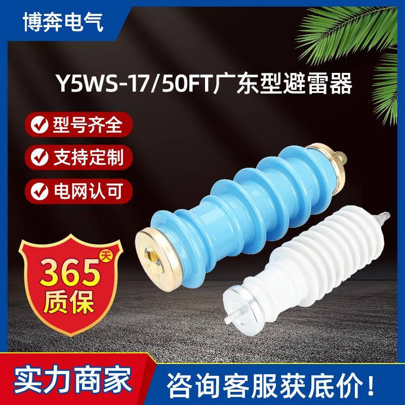 Y5WS-17/50FT广东型避雷器阀式陶瓷防爆线路高压10KV户外高压户外
