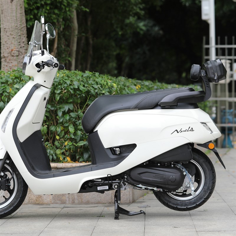 适用新大洲本田NS125LA改装后靠背垫后尾包小皮靠垫带支架尾箱