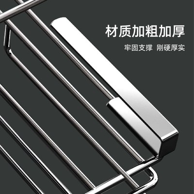 厨房免打孔不锈钢菜板收纳悬挂架砧板放置架橱柜吊柜下挂置物架