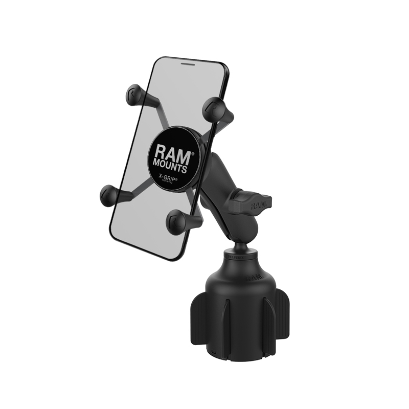 美国RAM车载手机架汽车车内水杯座固定导航支架万能通用非仪表台