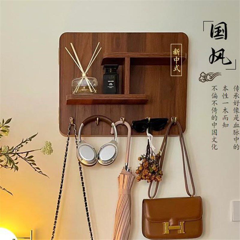 电表箱装饰画遮挡实木黑胡桃极简风配电闸箱改造挂画网红遮丑神器