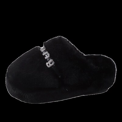 厚底毛毛拖鞋女外穿2023新款秋冬季网红高级感欧货黑色毛绒半拖鞋