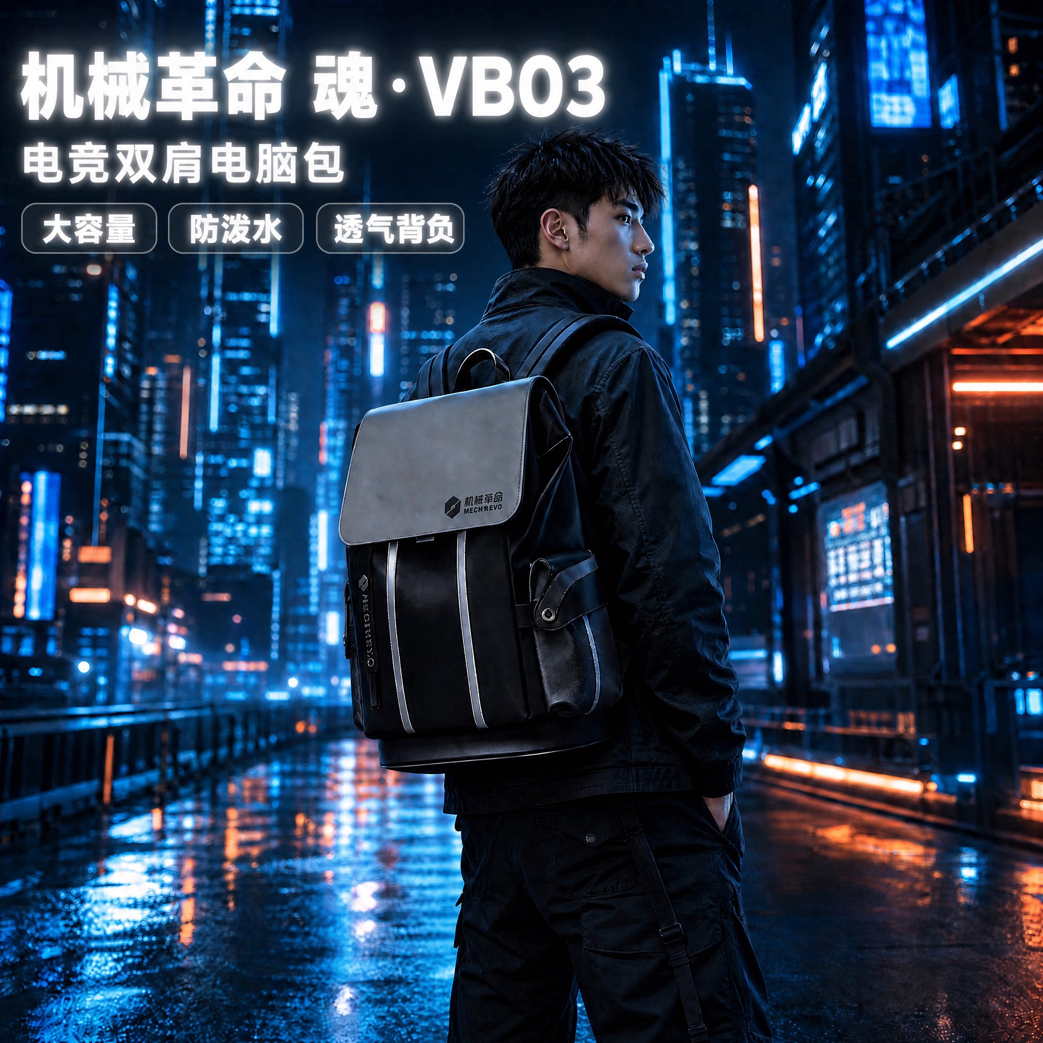 机械革命游戏本电脑双肩背包VB03