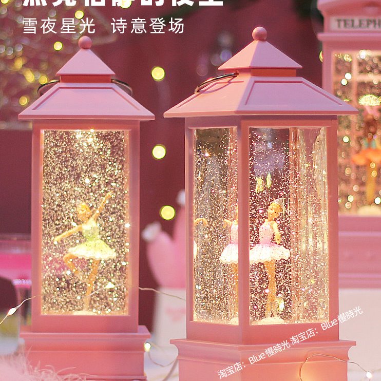 生日礼物音乐盒八音盒儿童可旋转公主女童水晶球灯女生小女孩礼物
