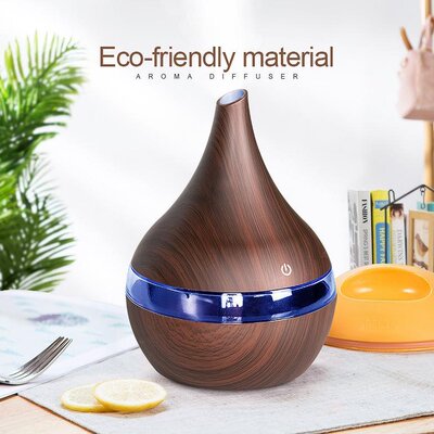 香薰加湿器家用300ml机usb木纹器air/humidifier空气小型卧室净化