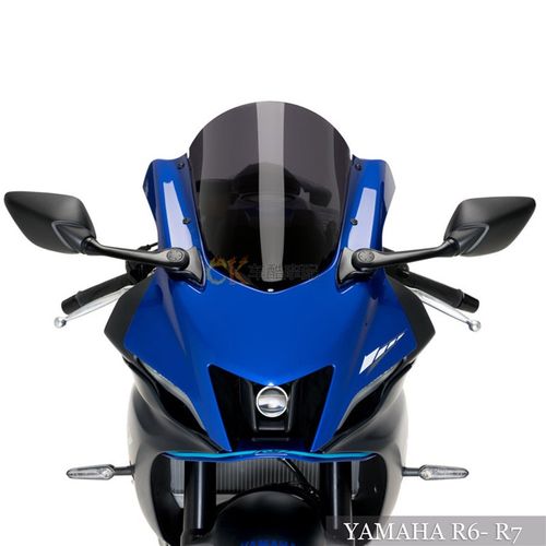 适用雅马哈YZF R7 R6 17-23年 改装挡风玻璃加高前风挡风镜导流罩