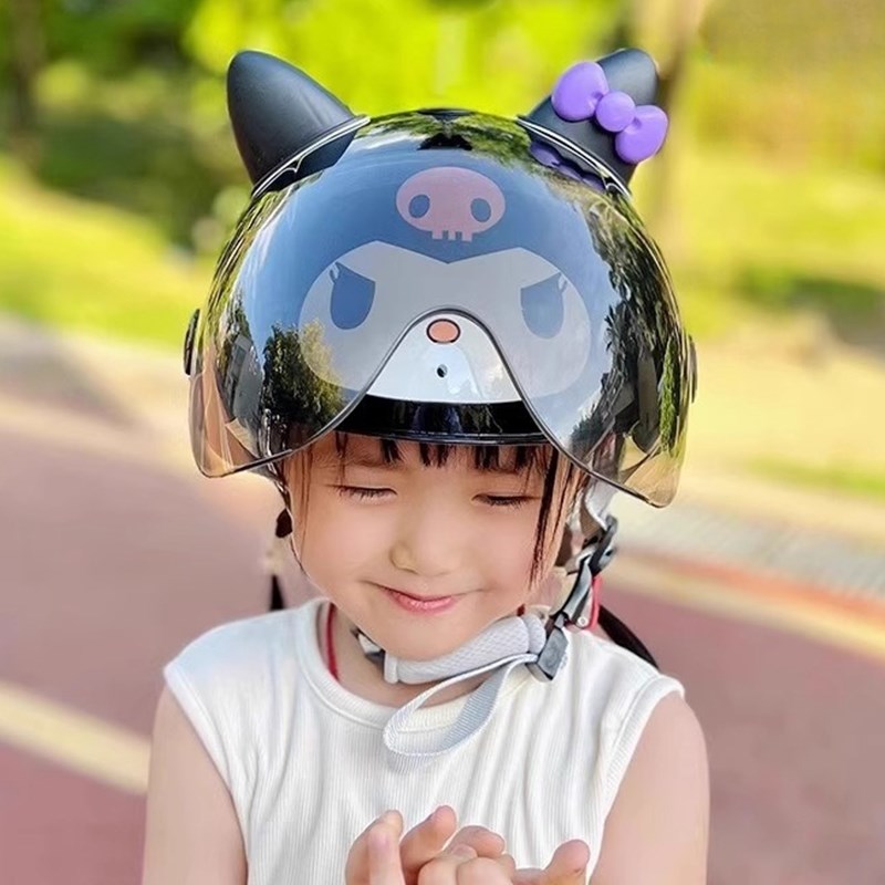 新国标3c认证儿童安全头盔女孩电动车摩托自行车库洛米超轻安全帽
