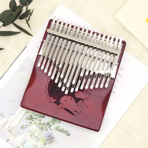 34音手指琴 桃花心木拇指琴 板式卡林巴琴 kalimba易学便携式乐器