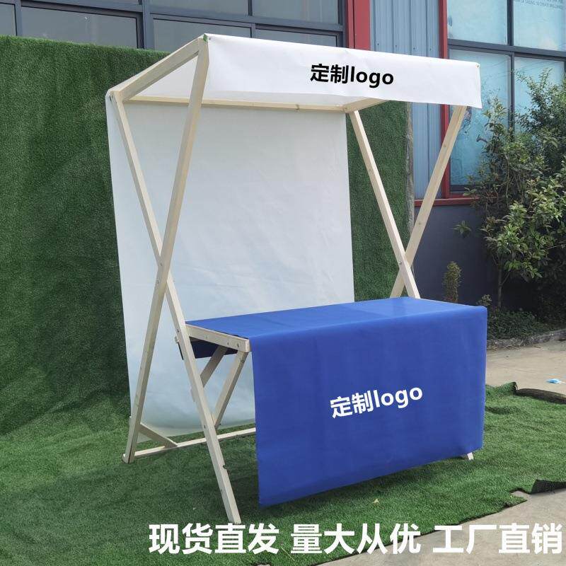 集市摊位木质活动棚架夜市摆摊小推车户外市集折叠货架小吃展示架
