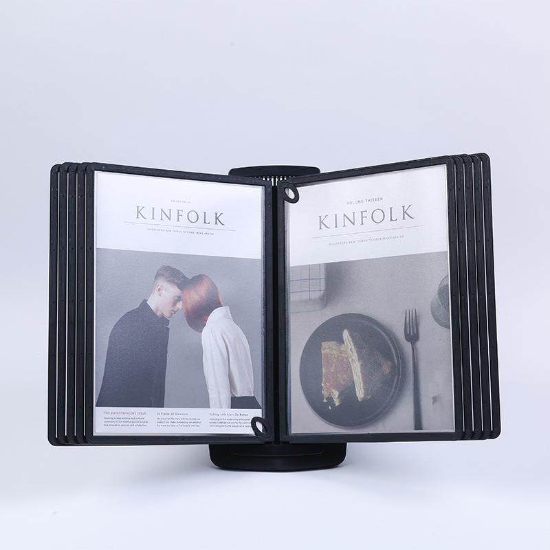 A4翻页文件展示架10页桌面文件夹台式资料文件架宣传册