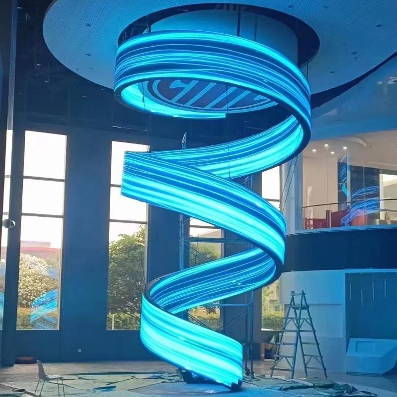 异形条屏软屏P1.8P2.0P3P4全彩异形创意广告LED柔性屏