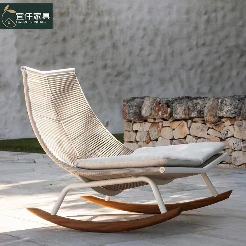 户外摇椅懒人沙发组合庭院花园藤椅阳台躺椅露天北欧单人休闲椅子