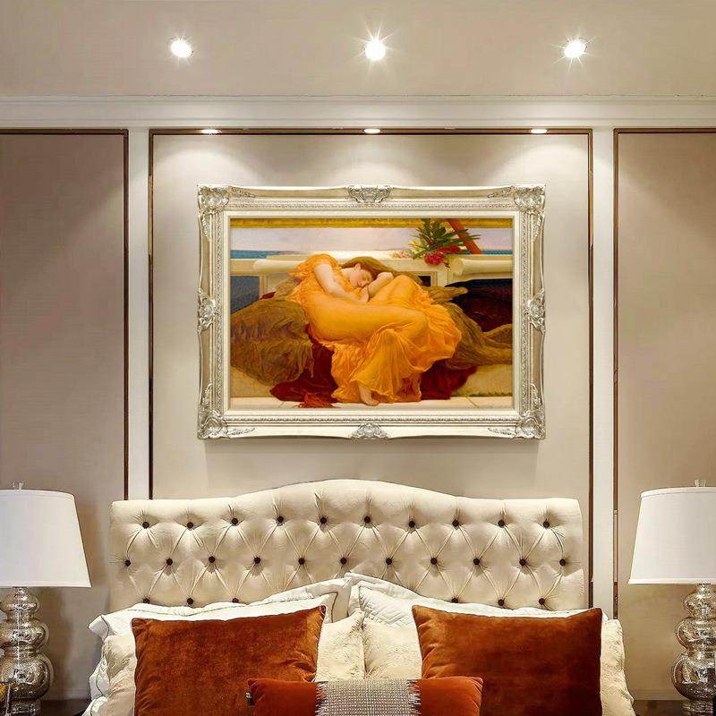 名画简欧卧室宫廷人物油画床头装饰画挂画美式壁画