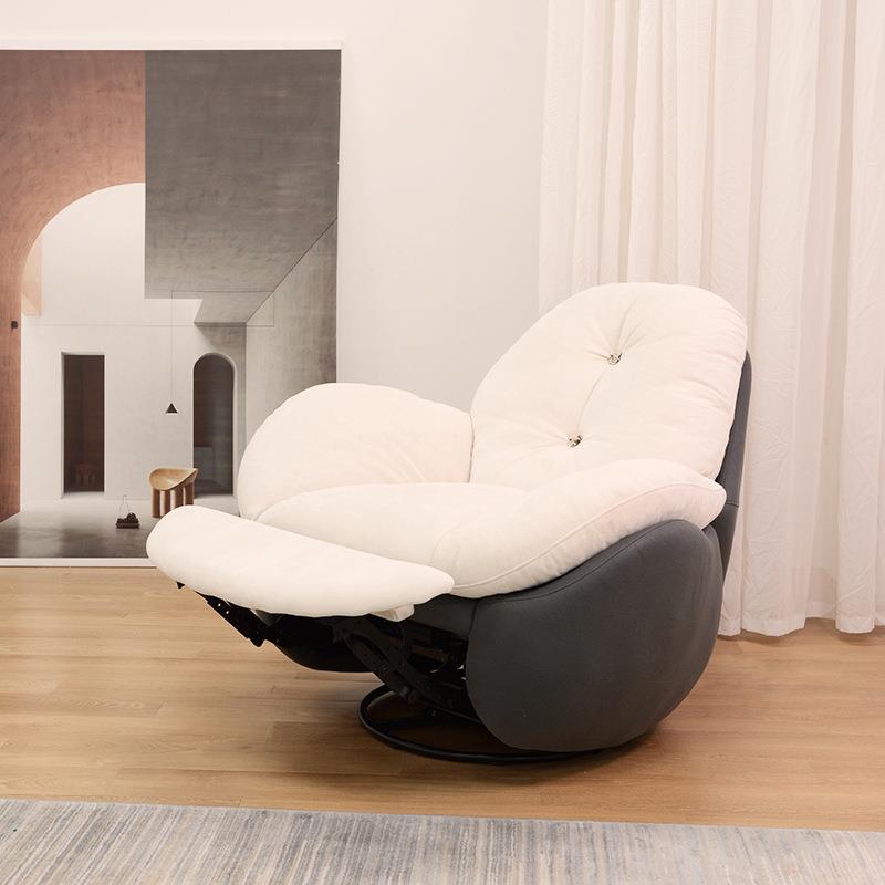 多功能电动摇摇椅客厅卧室躺椅企鹅椅懒人沙发家用休闲麂皮绒单椅