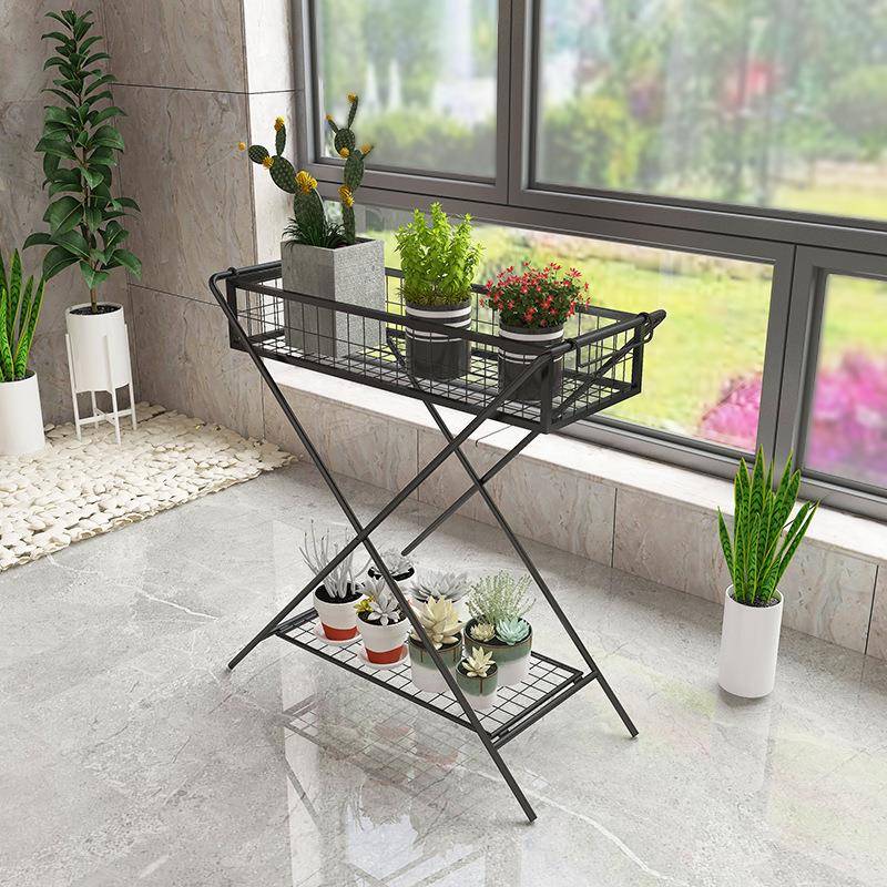 轻奢花架阳台置物架室内装饰客厅简约花盆架子落地式多层绿萝花架