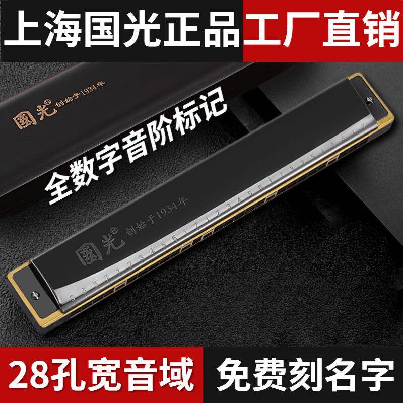 国光口琴28孔重音成人专业演奏级24孔复音初学者入门乐器
