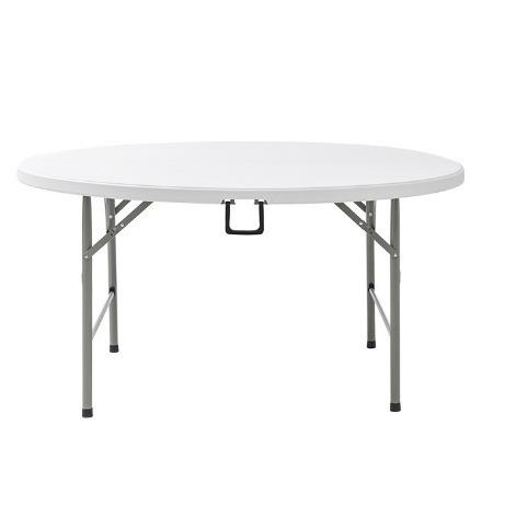 折叠圆桌吹塑折叠桌简易户外可收纳餐厅家用大圆桌可折叠