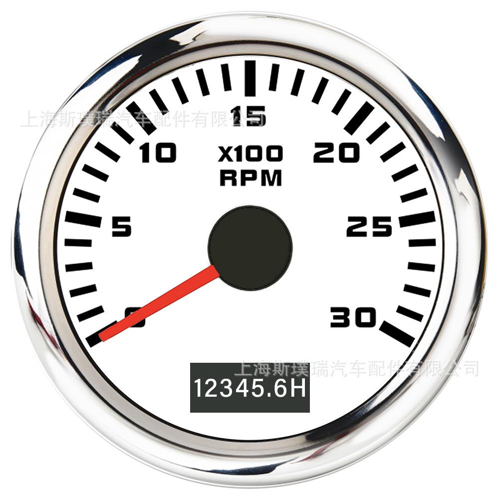 52mm改装发动机通用转速表3K/4K/6K/7K/8K适用于汽车船游艇9-30V
