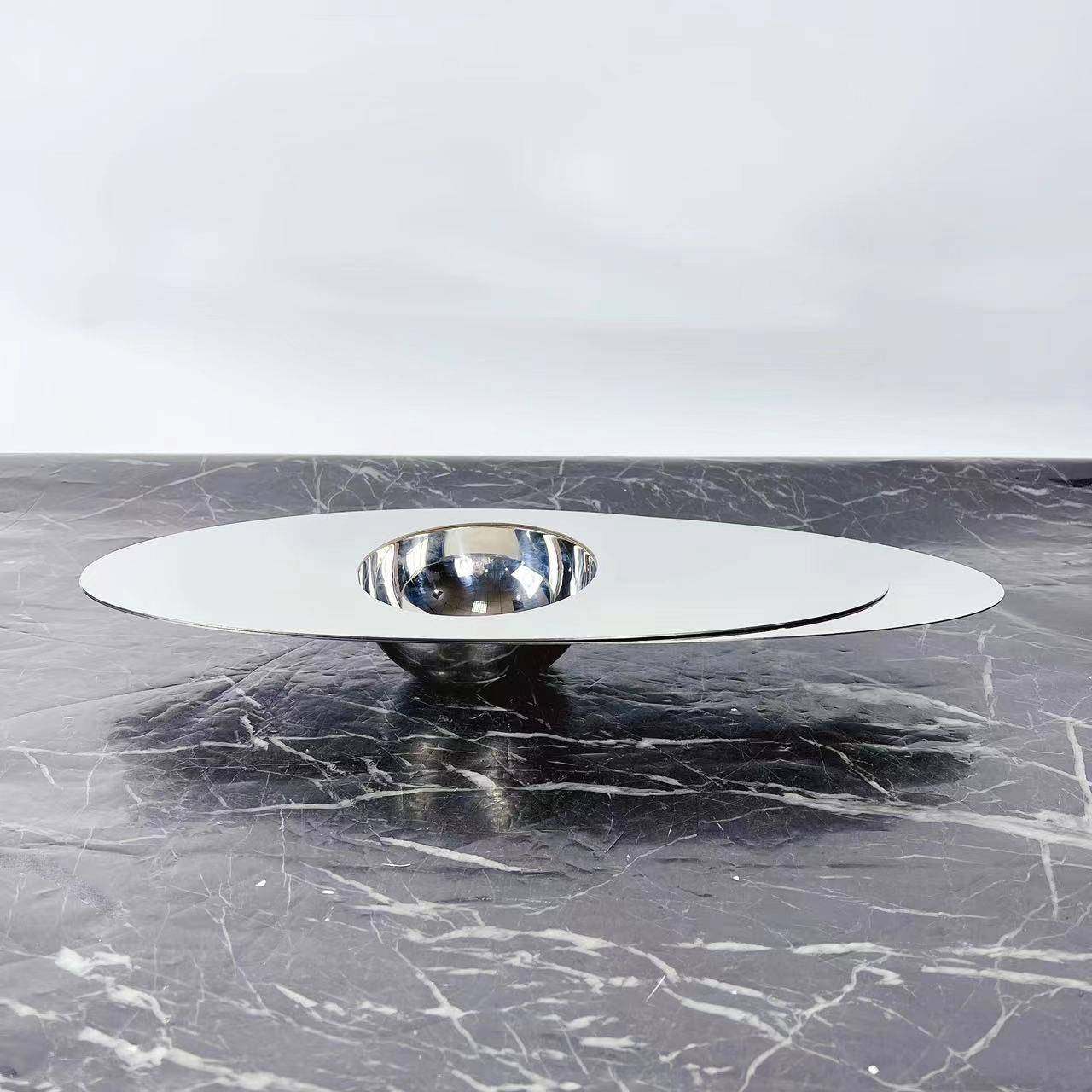 现代不锈钢银色金属椭圆星际托盘客厅餐桌样板间装饰果盘桌面摆件,鲜花速递/花卉仿真/绿植园艺,割草机/草坪机,淘宝优惠券,粉丝福利购,淘宝优惠卷