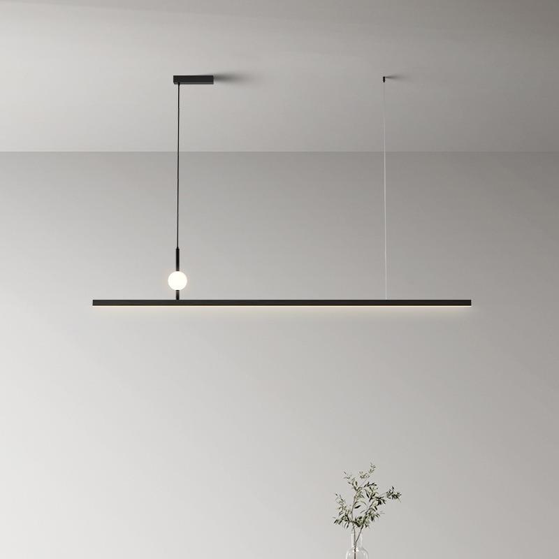 家用餐厅吊灯现代简约2022年新款一字长条餐桌灯高级感岛台吧台灯