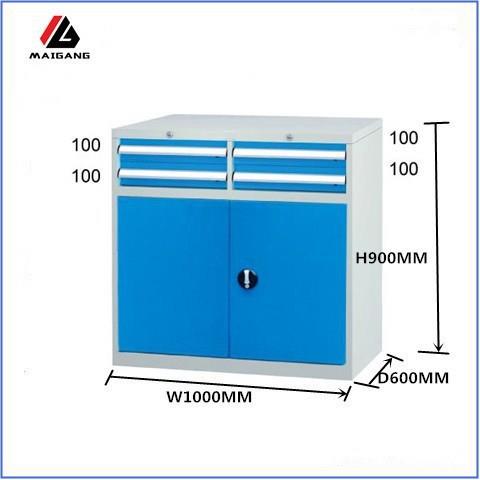麦冈DZ013加厚铁皮组合工具柜4抽双开门带锁储物柜重型置物柜