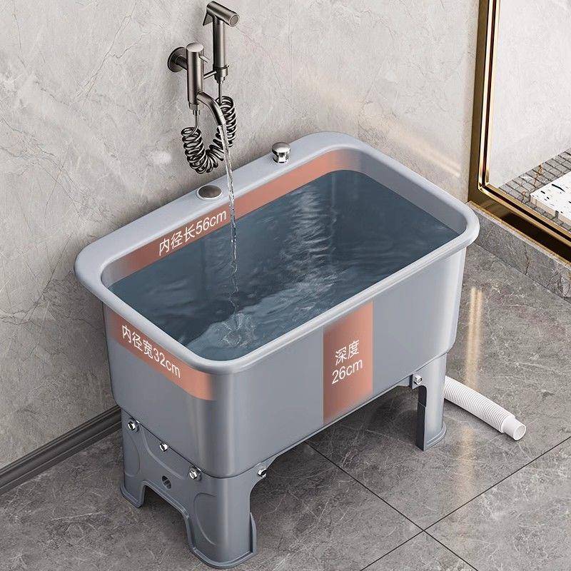 家用拖把池阳台高脚洗拖布地盆卫生间墩布拖布池移动水池水槽池子