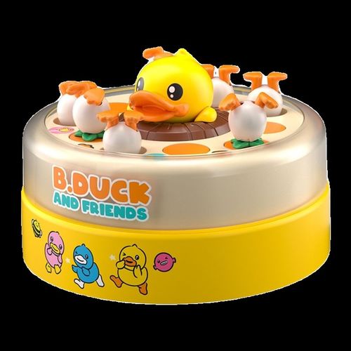 儿童专注力训练亲子互动双人益智磁性钓鱼转盘小黄鸭弹跳接球玩具