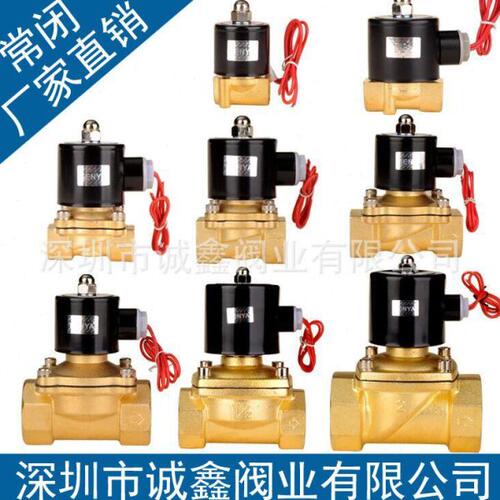 森亚全铜常闭电磁阀水阀 2分4分6分1寸2寸气阀水阀220V 24V DC12V