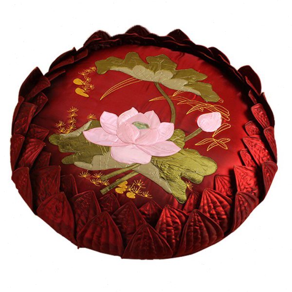 手垫绣花莲团打坐工椰丝棕丝蒲花座垫禅修垫拜佛垫跪垫可拆洗包邮