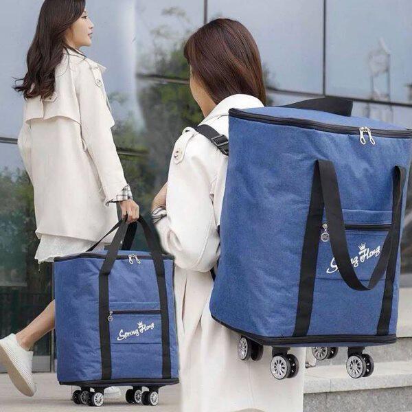 带轮子的行李袋超大容量男女手提双肩旅行包万向轮无拉杆收纳搬家