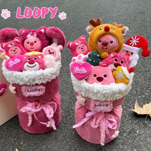 露比loopy花束小海狸玩偶可爱创意生日礼物送女生闺蜜毕业圣诞节