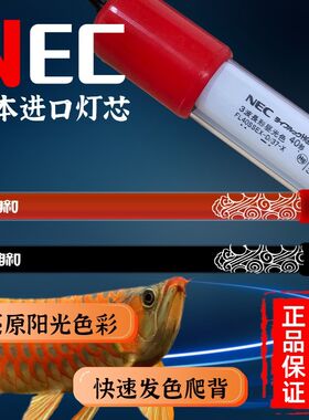 靓相和NEC龙鱼鱼缸灯管金红龙增艳发色观赏烤色6700K防潜水灯