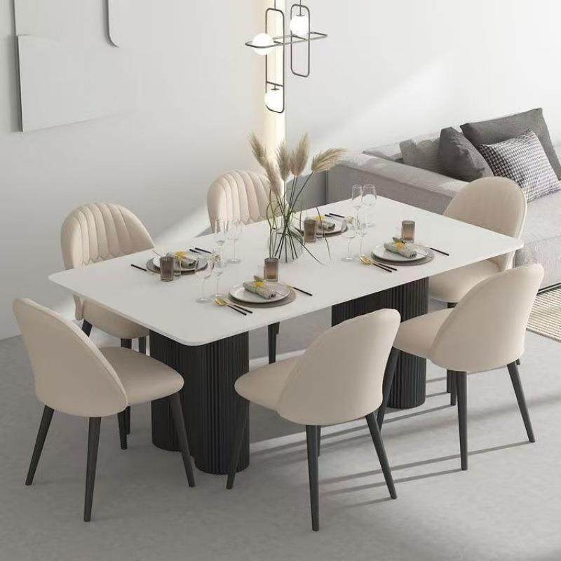 小户型现代简约轻奢网红餐桌家用极简岩板长方形餐桌椅组合,电子元器件市场,其它元器件,淘宝优惠券,粉丝福利购,淘宝优惠卷