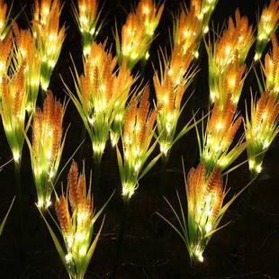 郁金香地插灯LED玫瑰花草坪花园装 饰 饰灯灯麦穗水稻插地灯节庆装