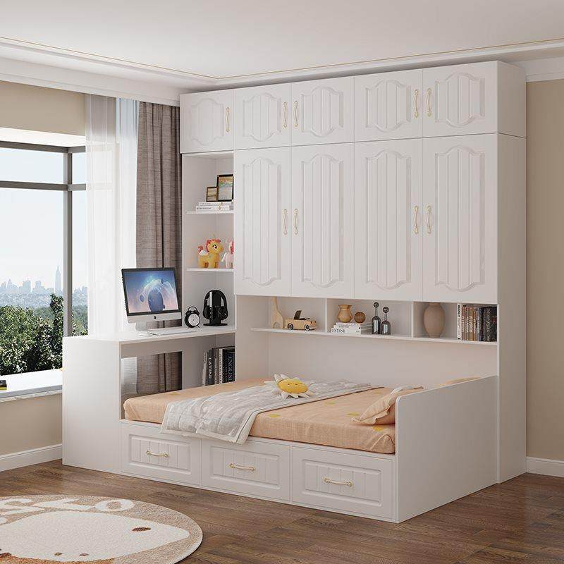 榻榻米衣柜床一体小户型组合床家用多功能储物床可实木儿童床