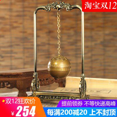 纯铜香炉家用室内摆件法门寺镂空香薰球檀盘香香熏炉家居中式摆件