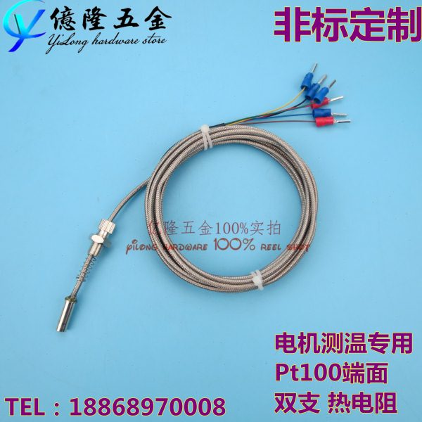 PT100双支端面热电阻 WZPM2-201温度传感器探头 电机马达轴承测温