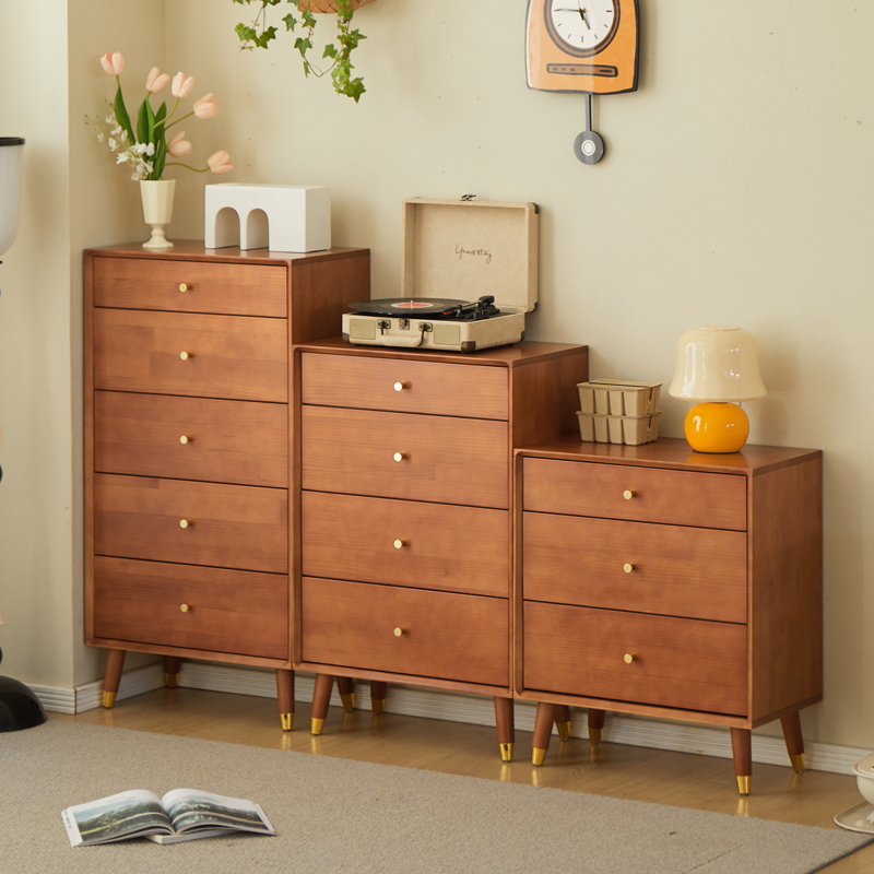 实木五斗柜多功能收纳柜
