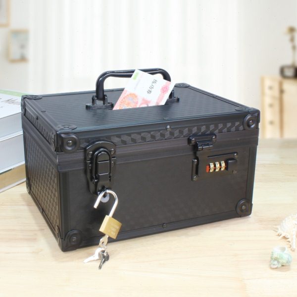 2024年新款双锁存钱罐儿童男孩密码锁储蓄罐女网红家用储物箱大号