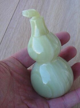 阿富汗玉葫芦摆件牙签盒平安家居客厅玄关商铺电视柜办公桌装饰品