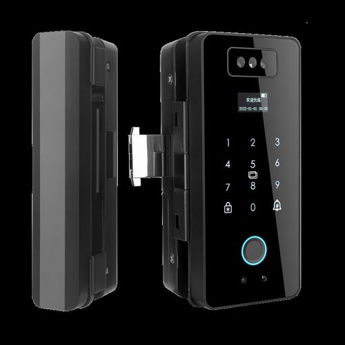 慧锁3D人脸双开玻璃门锁s指纹办公室密码锁刷卡智能电子感应遥控
